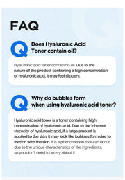 Isntree Hyaluronic Acid Toner 400mL: texture faq