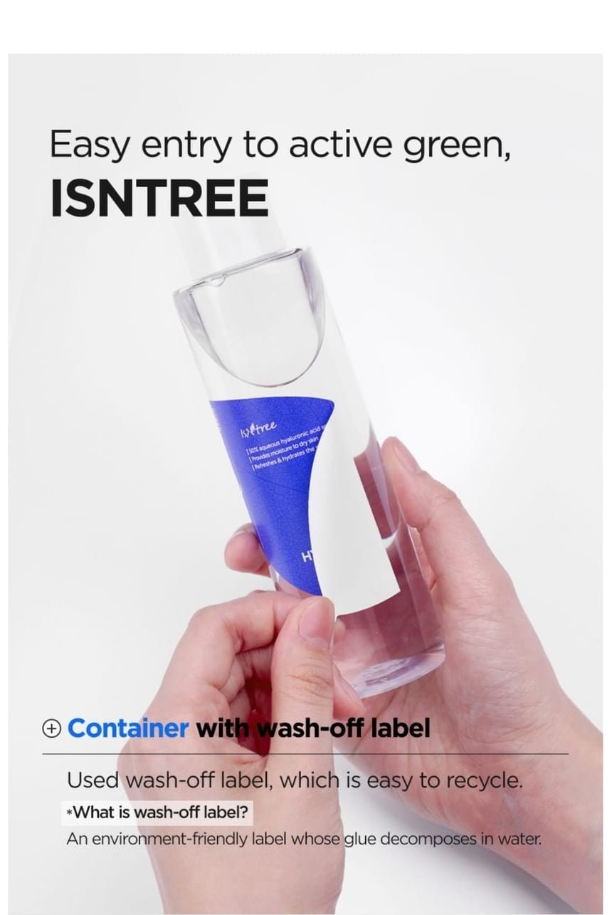 Isntree Hyaluronic Acid Toner 400mL: wash off label