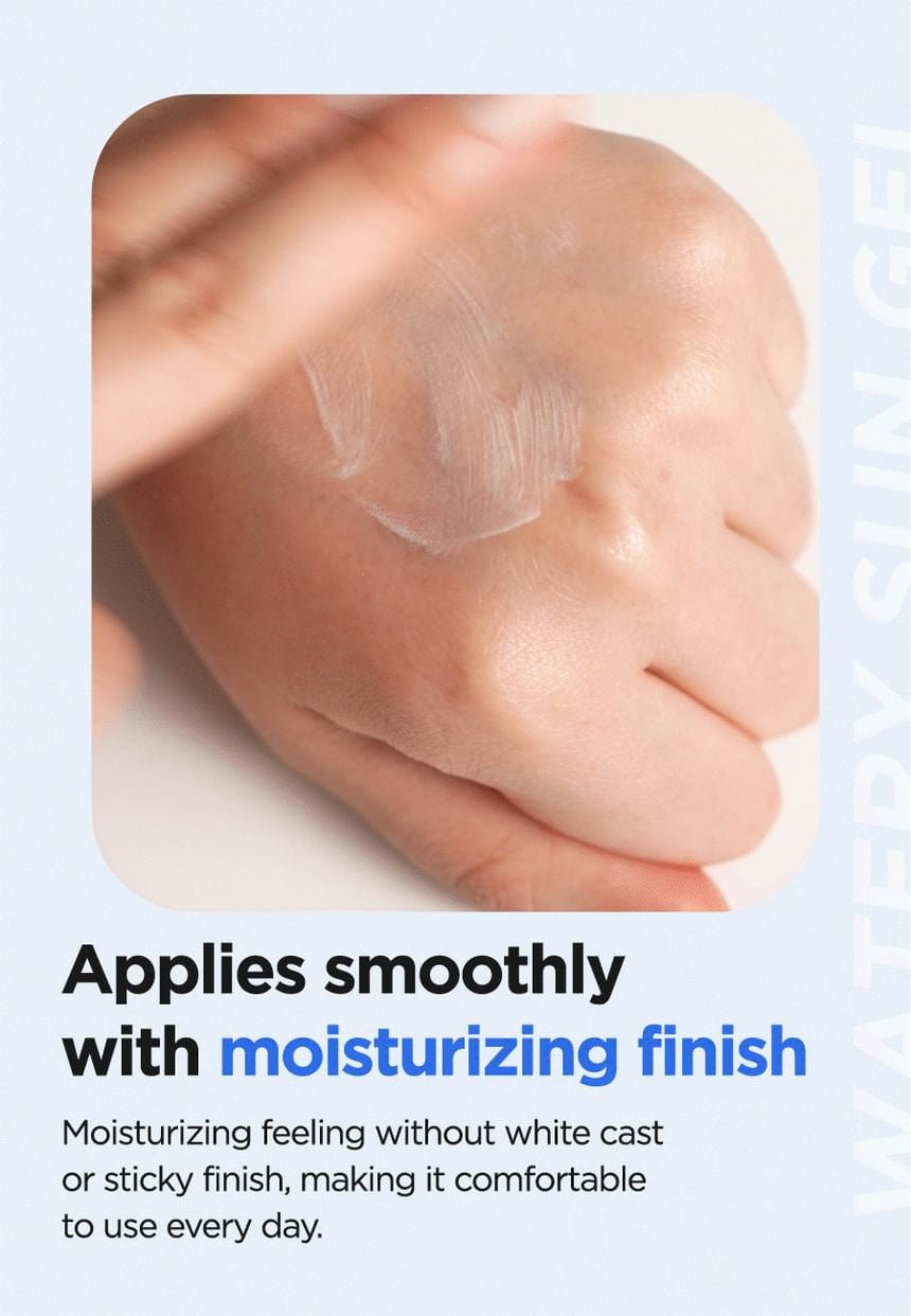 Isntree Hyaluronic Acid Watery Sun Gel SPF50+ PA++++ 50mL - moisturizing texture explanation