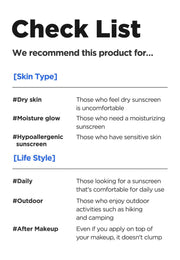 Isntree Hyaluronic Acid Watery Sun Gel SPF50+ PA++++ 50mL - skin suitability checklist