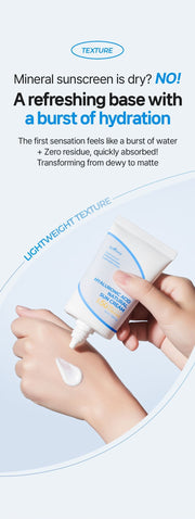 Isntree Hyaluronic Acid Natural Sun Cream SPF50+ PA++++ 50mL - dewy to matte texture