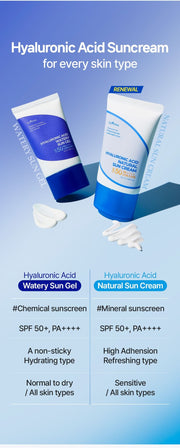 Isntree Hyaluronic Acid Natural Sun Cream SPF50+ PA++++ 50mL - sunscreen comparison guide