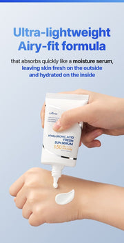 Isntree Hyaluronic Acid Fresh Sun Serum SPF50+ PA++++ 50mL - lightweight serum texture