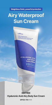 Isntree Hyaluronic Acid Airy Body Sun Cream SPF50+ PA++++ 150mL - face and body protection introduction
