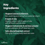 Isntree Mugwort Calming Clay Mask 200mL – Mugwort clays willow bark and exfoliating powders