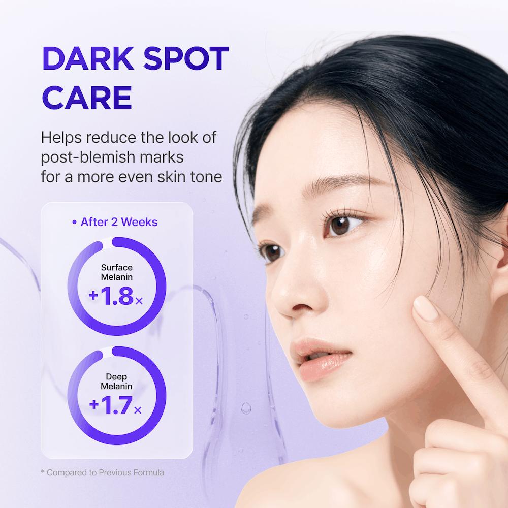 Isntree Onion Newpair Ampoule Plus 50mL: Post-blemish mark care compared with previous formula