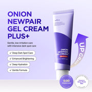 Isntree Onion Newpair Gel Cream Plus 50mL: Plus formula benefits and acne-prone skin suitability