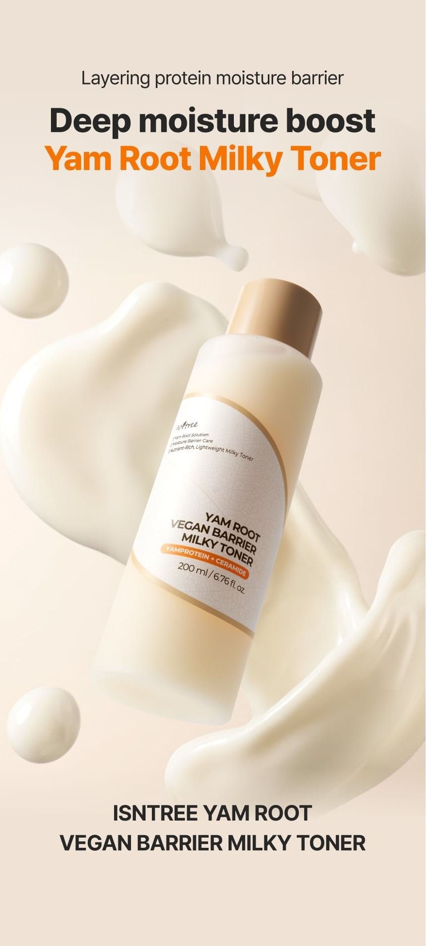 Isntree Yam Root Vegan Barrier Milky Toner 200mL – Barrier milky toner introduction