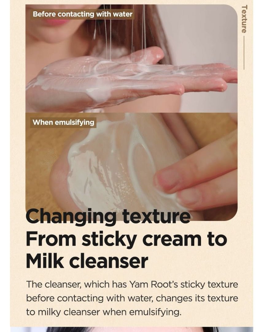Isntree Yam Root Vegan Milk Cleanser 220mL – Cream-to-milk emulsification