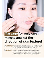 Isntree Yam Root Vegan Milk Cleanser 220mL – Cleansing massage directions