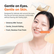 Isntree Yam Root Vegan Milk Cleanser 220ml: Eye-area comfort and low-pH texture