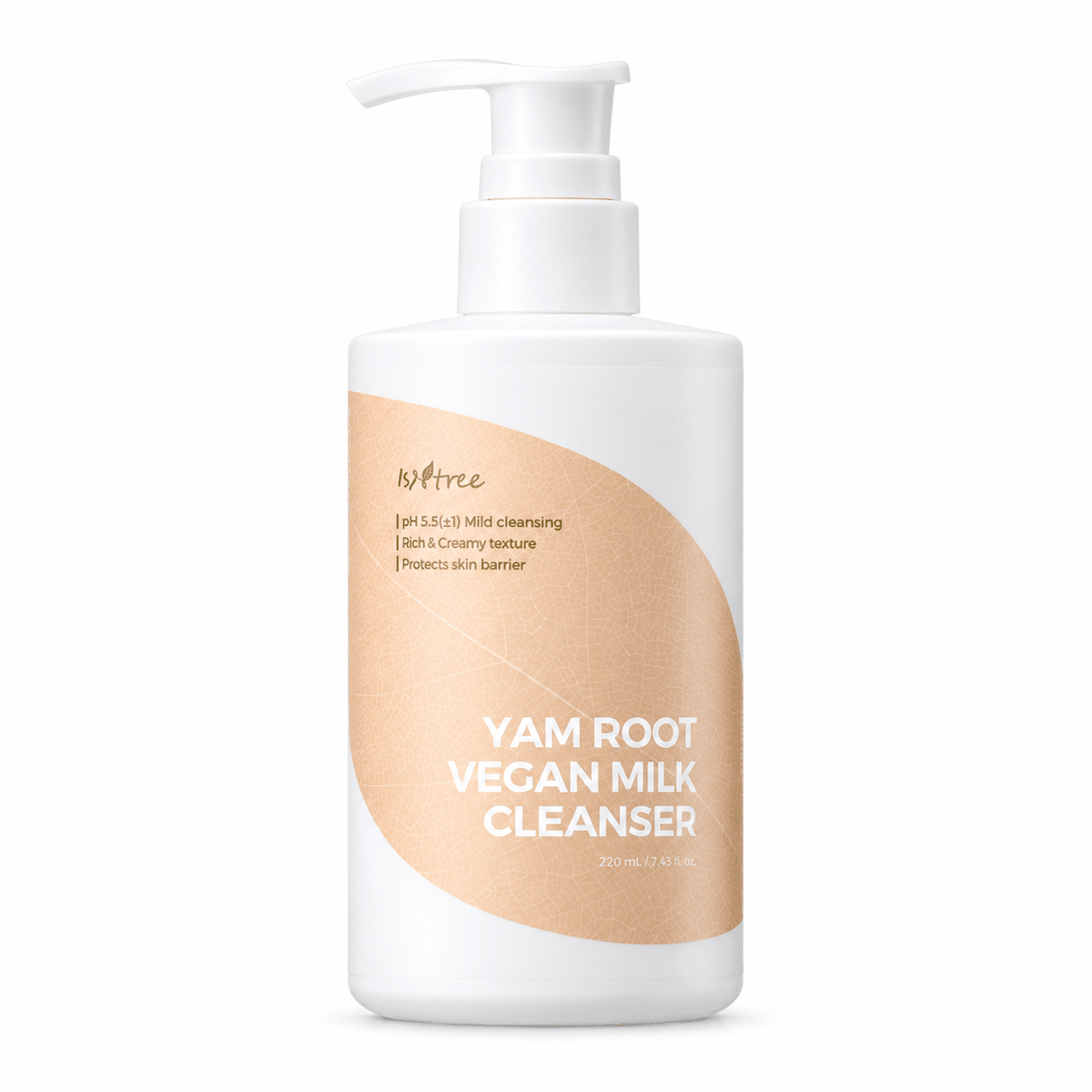 Isntree Yam Root Vegan Milk Cleanser 220mL front packaging on white background