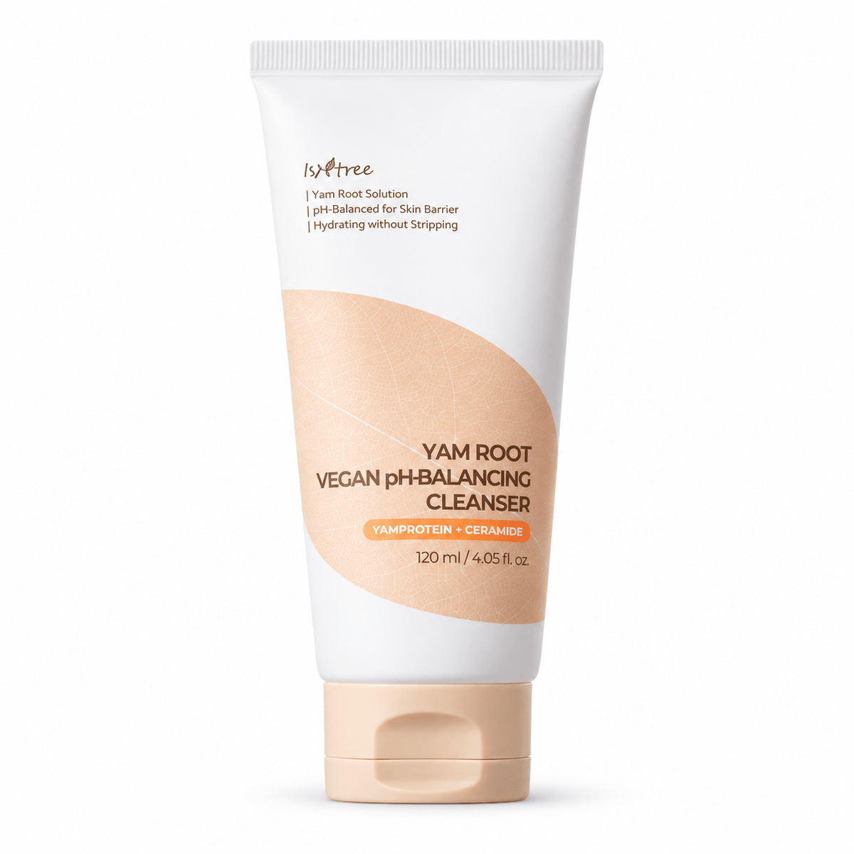 Isntree Yam Root Vegan pH-Balancing Cleanser 120mL front packaging on white background
