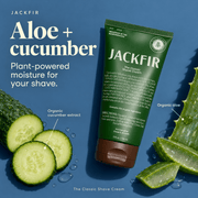 JACKFIR Classic Shave Cream with organic aloe and cucumber extract for moisture