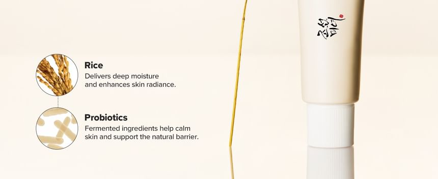 Beauty of Joseon Relief Sun Rice + Niacinamide 50mL — Rice and probiotics ingredients