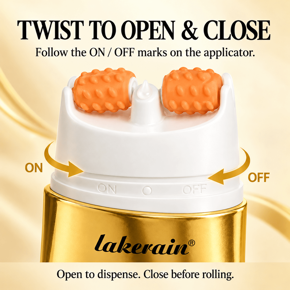 LAKERAIN applicator ON and OFF twist dispenser