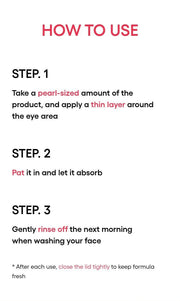 LANEIGE Bouncy & Firm Eye Sleeping Mask: how to use manufacturer information