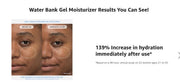 LANEIGE Water Bank Blue Hyaluronic Gel Cream 139 percent immediate hydration study with full clinical qualification