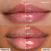 LANEIGE Lip Glowy Balm Berry before and after