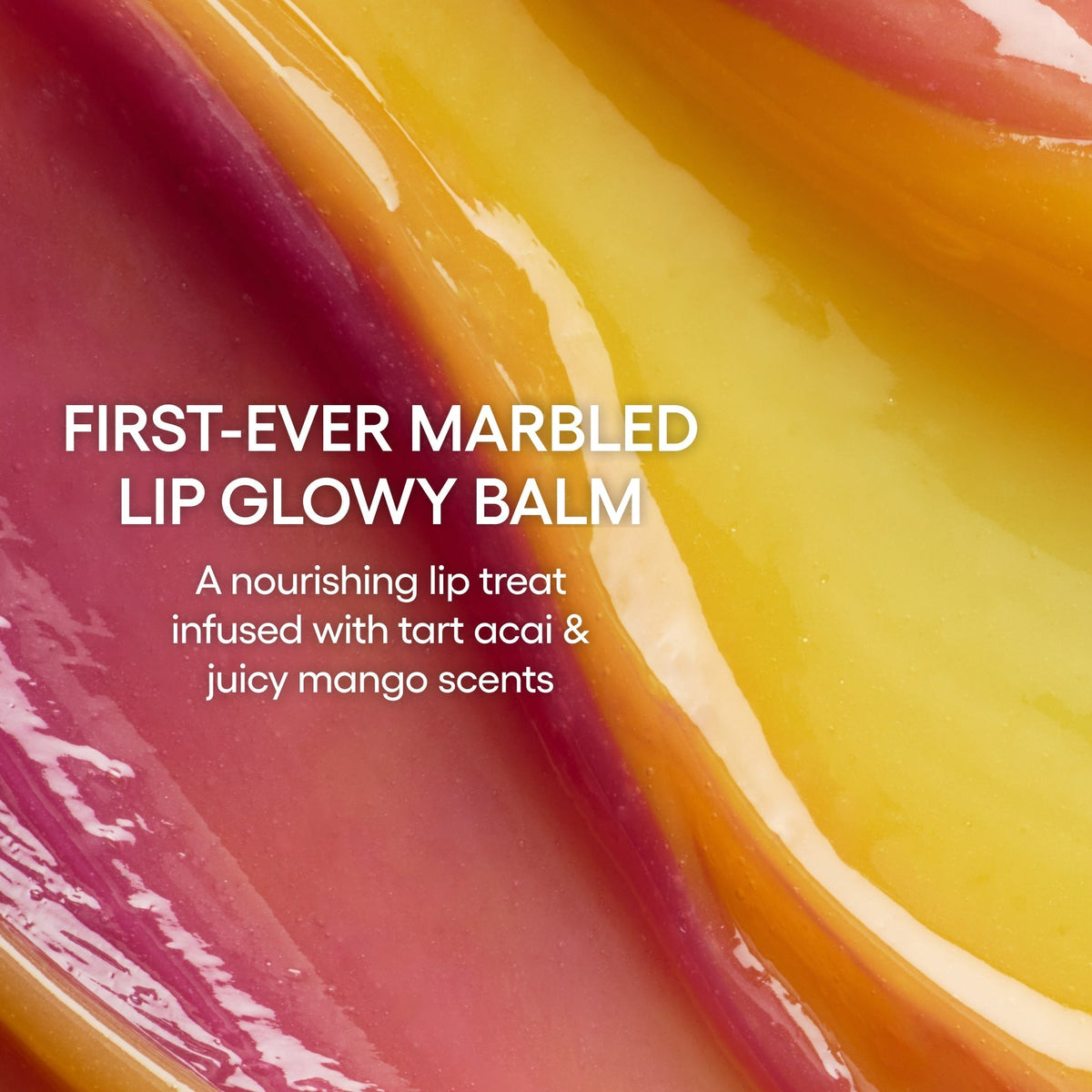 LANEIGE Lip Glowy Balm Acai Mango Smoothie marbled formula