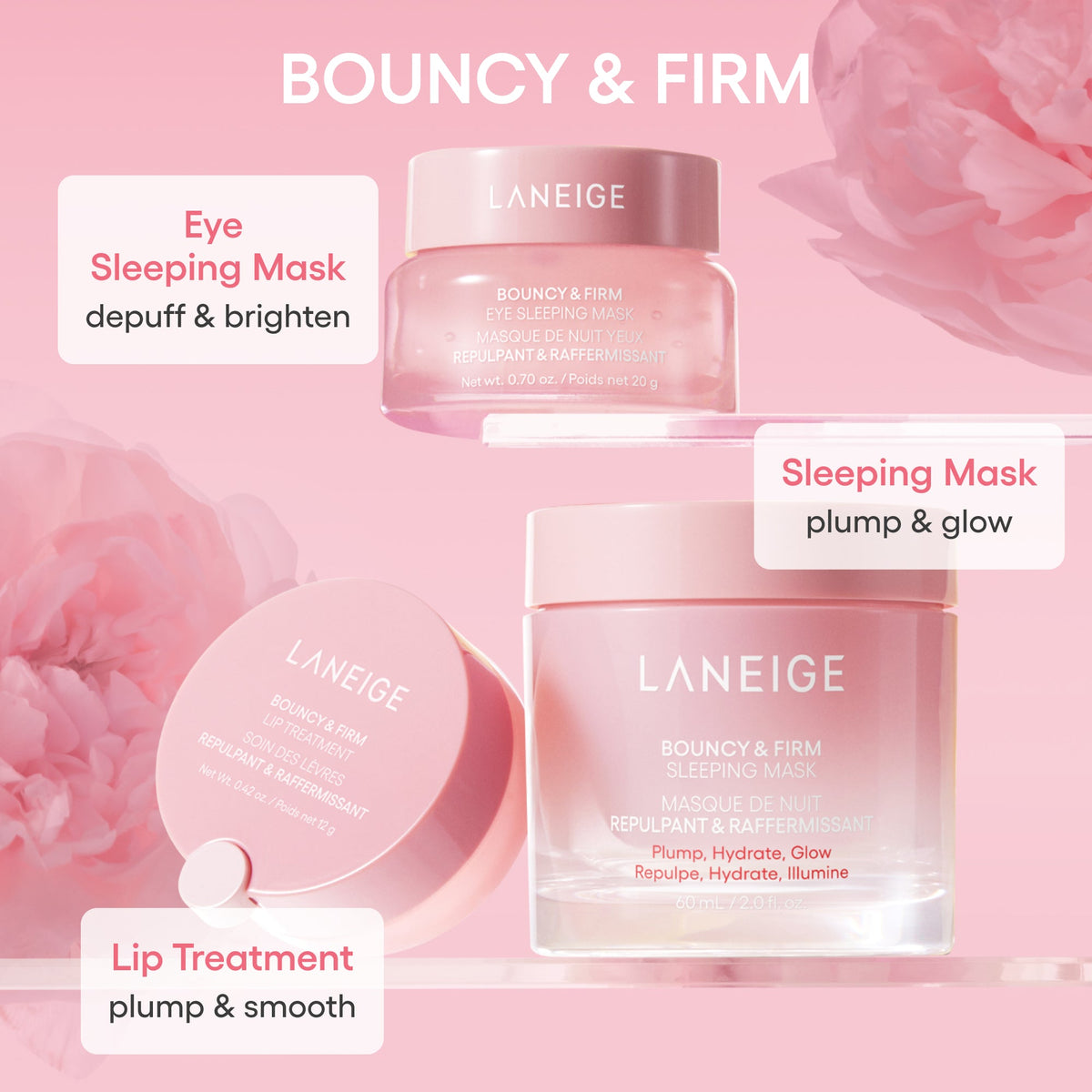 LANEIGE Bouncy & Firm Lip Treatment Bouncy and Firm skincare family guide