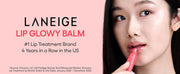 LANEIGE Lip Glowy Balm brand recognition with source footnote