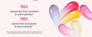 LANEIGE Lip Glowy Balm consumer hydration and gloss results with study footnotes