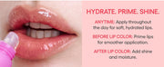 LANEIGE Lip Glowy Balm hydration, priming and shine application directions
