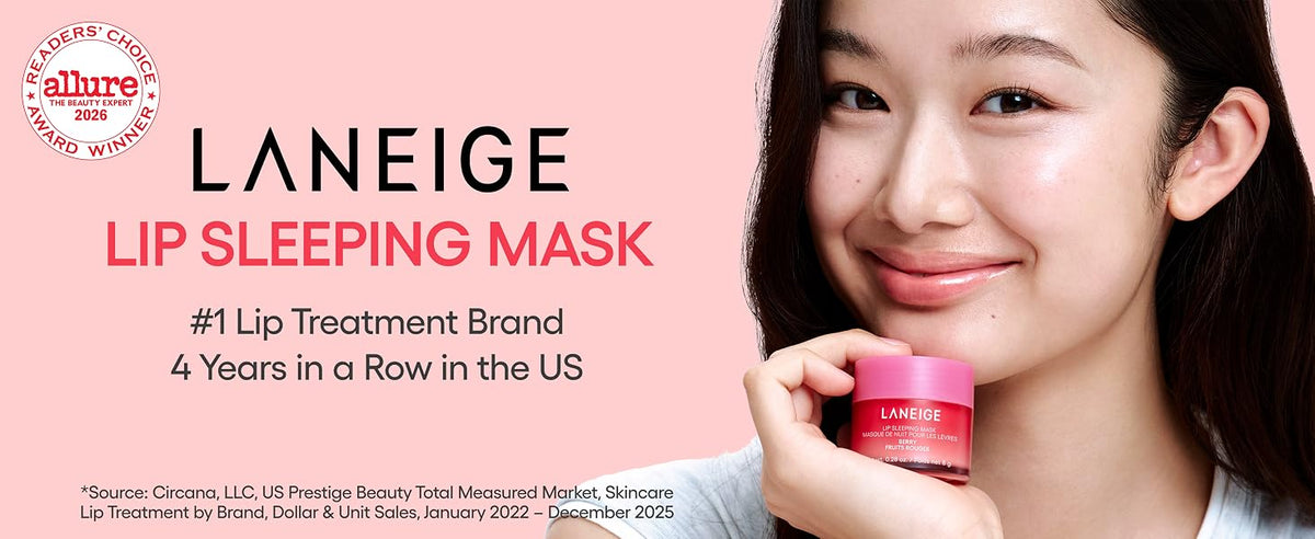 LANEIGE Lip Sleeping Mask brand recognition with source footnote