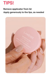 LANEIGE Bouncy and Firm Lip Treatment lid applicator and application directions