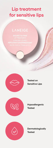LANEIGE Bouncy and Firm Lip Treatment sensitive-lip, hypoallergenic and dermatological testing
