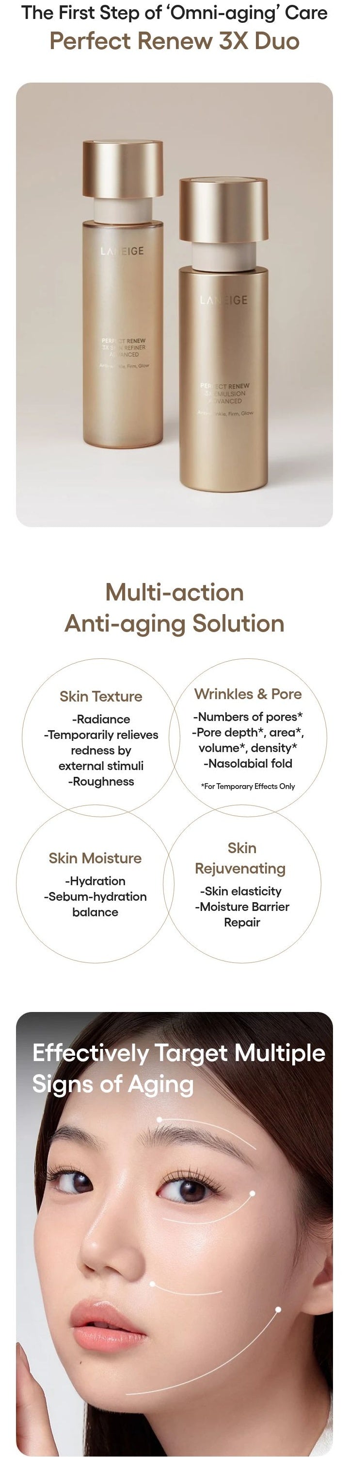 LANEIGE Perfect Renew refiner original manufacturer information panel 0-1