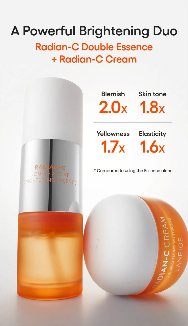 LANEIGE Radian-C Double Active Brightening Essence official informational panel 10
