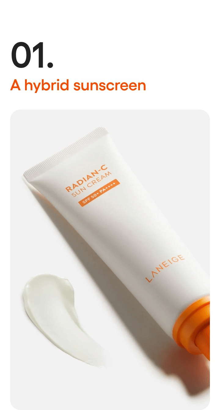LANEIGE Radian-C Sun Cream official informational panel 2