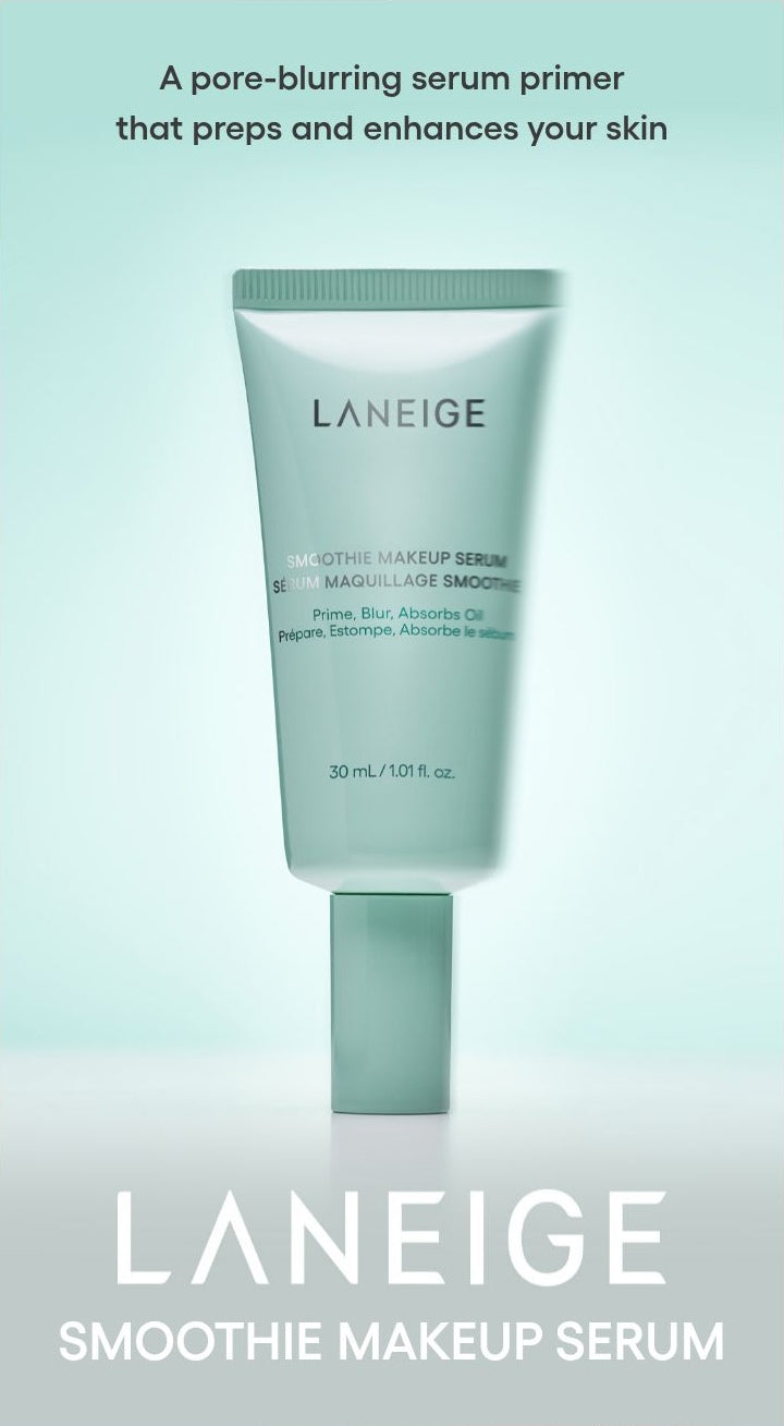 LANEIGE Smoothie Makeup Serum: pore blurring primer context manufacturer information