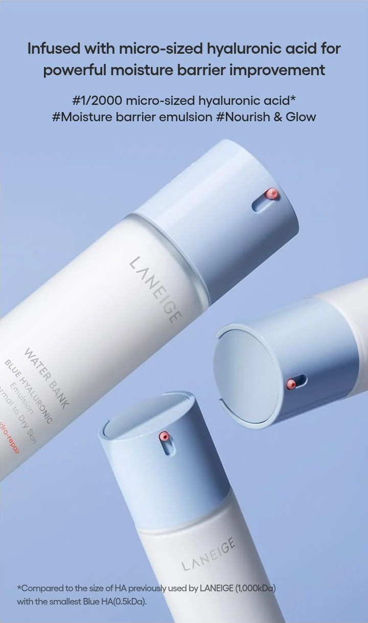 LANEIGE Water Bank Emulsion - micro hyaluronic acid