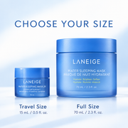 LANEIGE Water Sleeping Mask travel size 15 mL and full size 70 mL