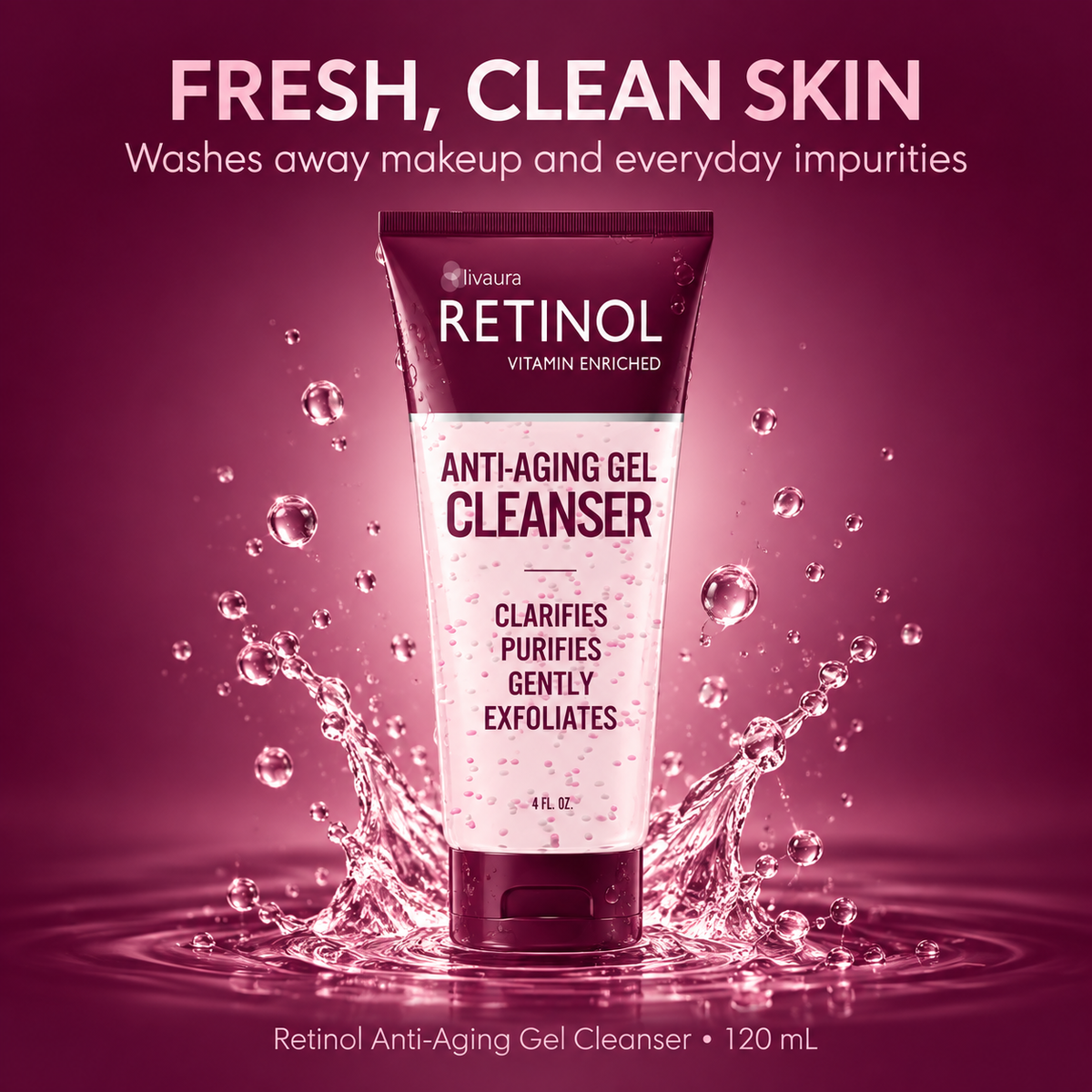 LIVAURA Retinol Gel Cleanser clean