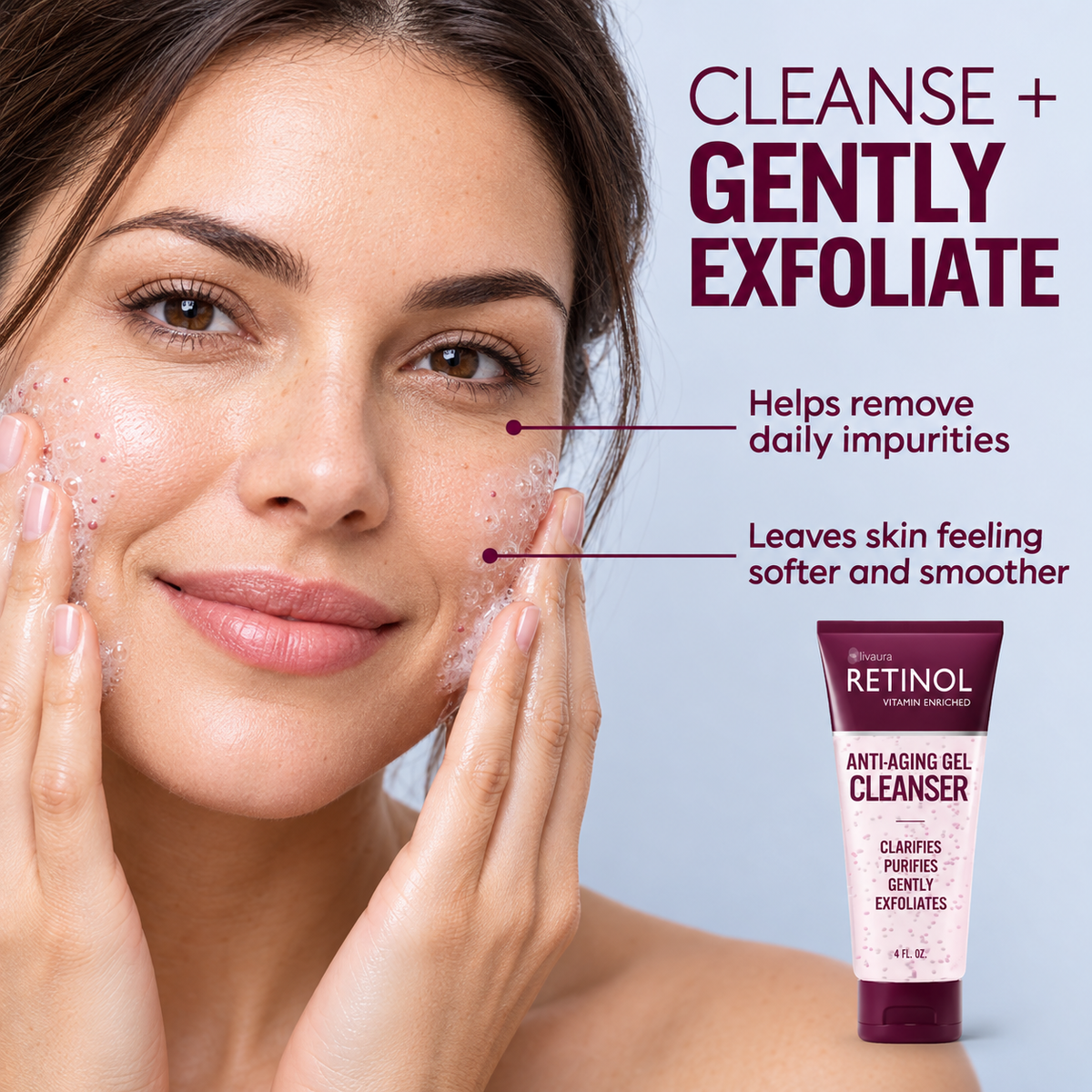 LIVAURA Retinol Gel Cleanser exfoliate