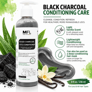 Made For Locs Black Charcoal Conditioner light vanilla scent and deep conditioning care