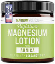 Magnum Solace Nighttime Magnesium Lotion with Arnica Bergamot 5 oz