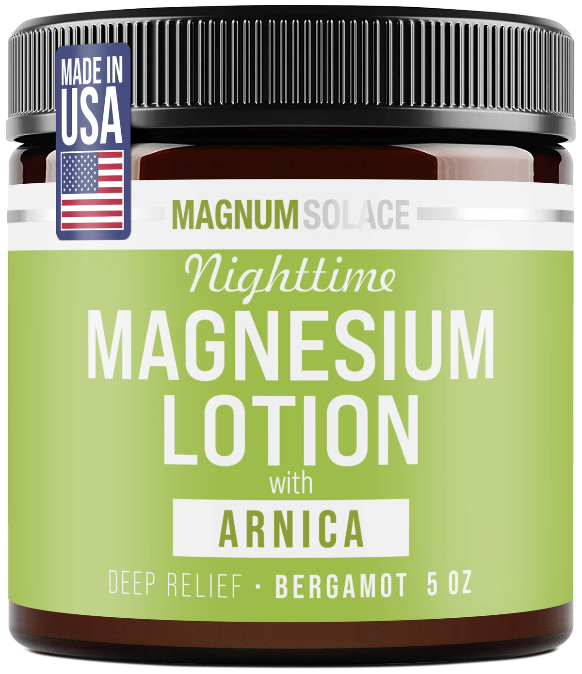 Magnum Solace Nighttime Magnesium Lotion with Arnica Bergamot 5 oz