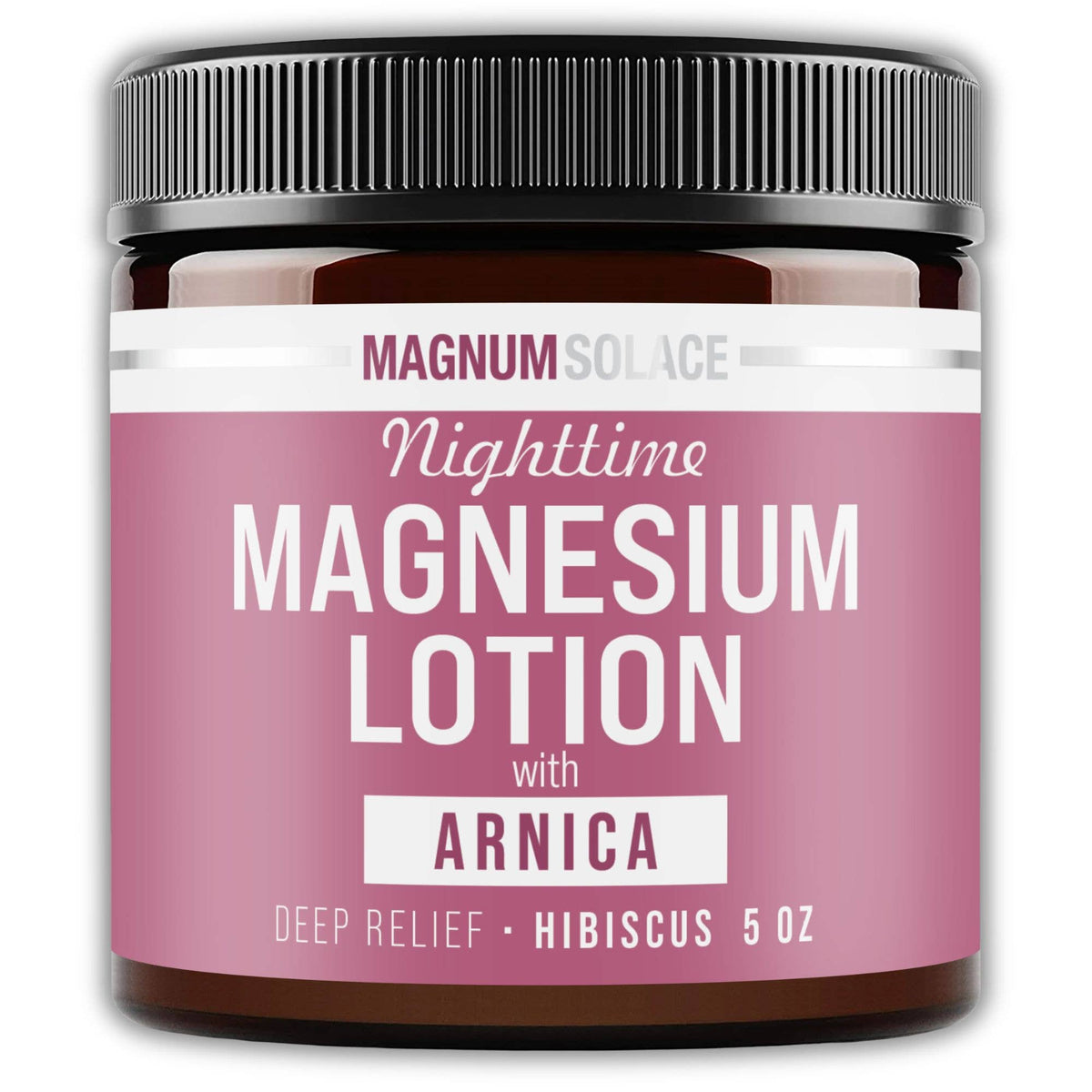 Magnum Solace Nighttime Magnesium Lotion with Arnica Hibiscus 5 oz