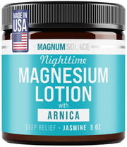 Magnum Solace Nighttime Magnesium Lotion with Arnica Jasmine 5 oz