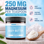 Magnum Solace Unscented Magnesium Body Butter 250 mg magnesium per teaspoon