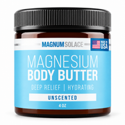 Magnum Solace Magnesium Body Butter Unscented 4 oz on white background