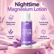 Magnum Solace Magnesium Lotion nighttime body care infographic