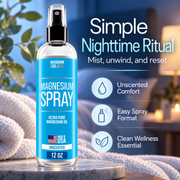 Magnum Solace Magnesium Spray simple nighttime ritual infographic