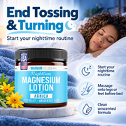 Magnum Solace magnesium lotion nighttime routine infographic