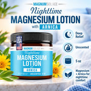 Magnum Solace Nighttime Magnesium Lotion with Arnica product overview